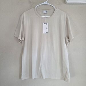 Asket Mens Organic The T-Shirt Size Large Short NWT Off White